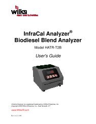 InfraCal Biodiesel Blend Analyzer Manual - Wilks Enterprise, Inc.