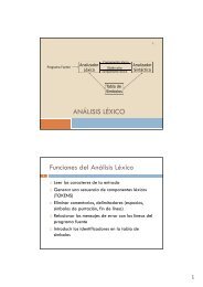 ANÁLISIS LÉXICO Funciones del Análisis Léxico - GIAA