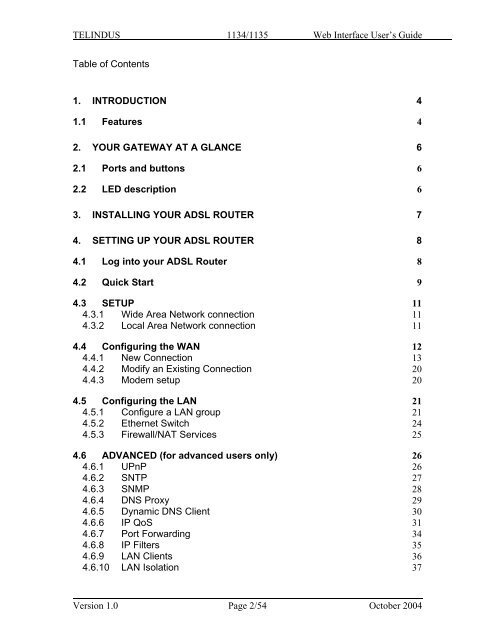 1134 & 1135 Web User Guide rev2.0 - OneAccess extranet