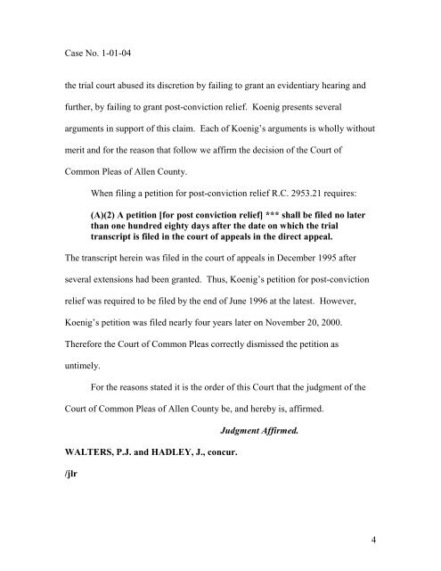 State of Ohio v. Kirk Alan Koenig - Supreme Court - State of Ohio