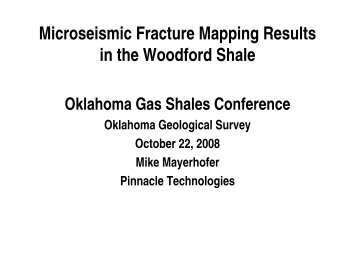 Microseismic Fracture Mapping Results in the Woodford Shale