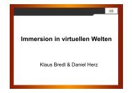 Immersion in virtuellen Welten - Moodlemoot