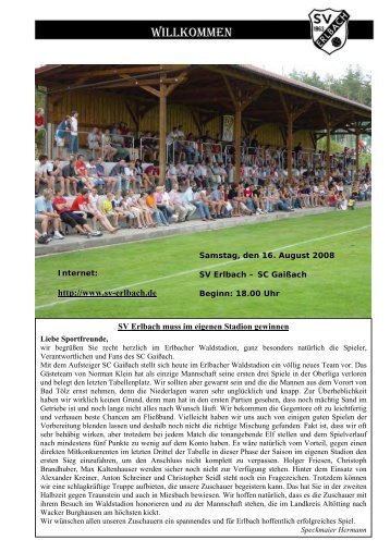 1. FC Miesbach - SV Erlbach 5:5 - SV Erlbach - Home