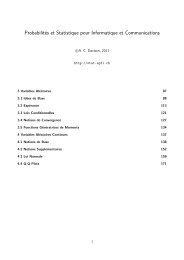 Probabilités et Statistique pour Informatique et ... - EPFL
