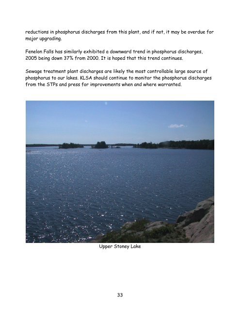 Lake Water Quality 2006 Report - Lakefield Herald