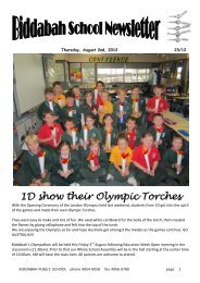1D show their Olympic Torches - Biddabah Public School