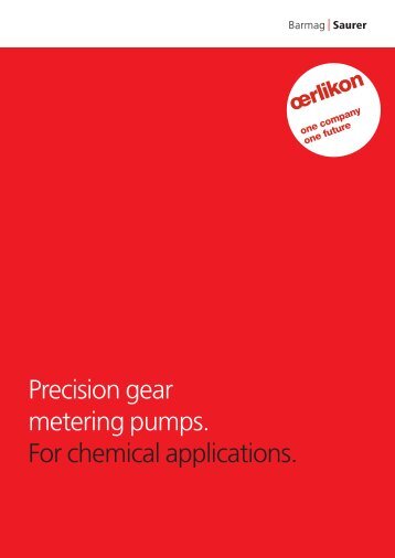 Precision gear metering pumps. For chemical ... - Suurmond