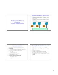 1 Distributed Shared Memory Architecture (Scalable ... - SERC