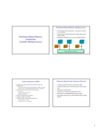 1 Distributed Shared Memory Architecture (Scalable ... - SERC