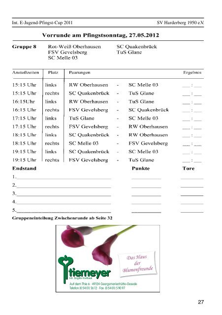 Pfingstcup Heft 2012 - SV Harderberg von 1950 eV