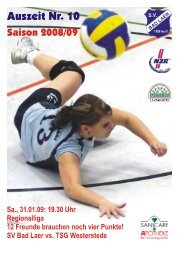 Auszeit Nr. 10 2008/2009 - SV Bad Laer Volleyball