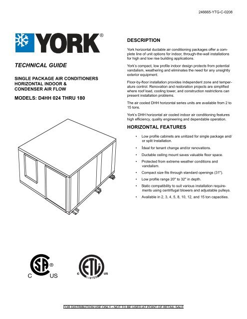 Y Tg D4hh 024 180 Single Package Ac Horizontal Upgnet