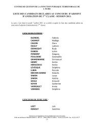 Extrait internet liste des admis adj anima 11 - CDG27