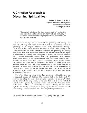 A Christian Approach to Discerning Spiritualities - Family Tree Healing