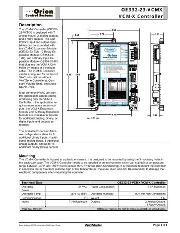 OE332-23-VCMX VCM-X Controller - Orion Control Systems