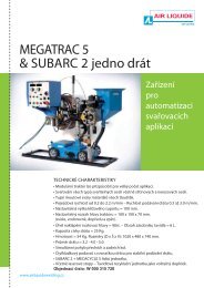 megatrack 5 cz - VÃ­tejte na strÃ¡nkÃ¡ch Air Liquide Welding