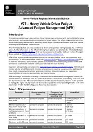 Motor Vehicle Registry Information Bulletin - Department of Transport