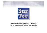 Subject Passivation Based on Trivalent Chromium - SurTec