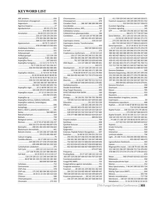 Program Book - 27th Fungal Genetics Conference