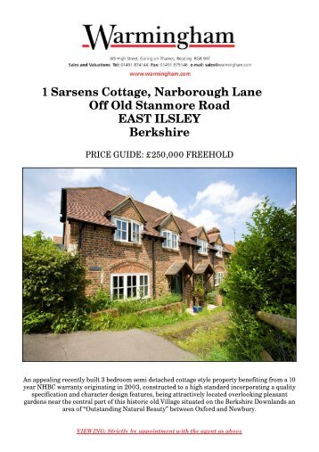 1 Sarsens Cottage, Narborough Lane Off Old ... - Warmingham