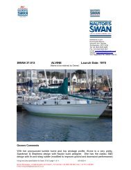 Specification Swan 37.013 Alvine - NAutor's Swan UK