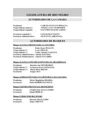 nómina de autoridades - Legislatura de Río Negro