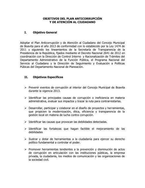 republica de colombia departamento de boyaca municipio ... - Boavita