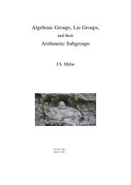 Algebraic Groups, Lie Groups, and their Arithmetic ... - James Milne