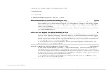 3 | BOARd OF dIRECTORS And COMMITTEES OF ... - Lotus Bakeries