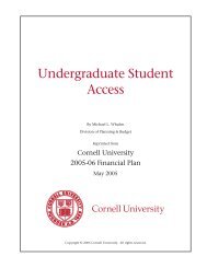 Undergraduate Student Access - Cornell University Division of ...