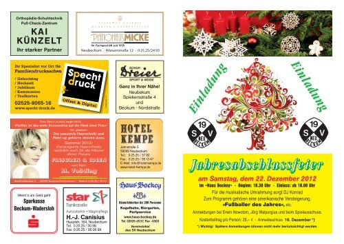 Saisonticket-Inhaber 2012-13 - SV Neubeckum 19 eV