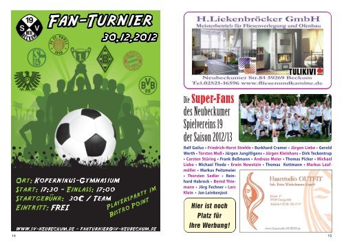 Saisonticket-Inhaber 2012-13 - SV Neubeckum 19 eV