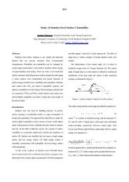 Study of Stainless Steel Surface Cleanability