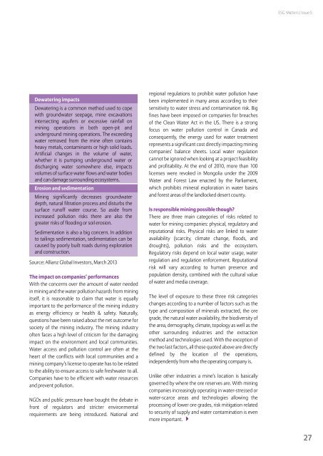 ESG Matters, Issue 5, April 2013 - Allianz Global Investors