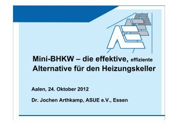 Mini-BHKW – die effektive, effiziente Alternative für den Heizungskeller