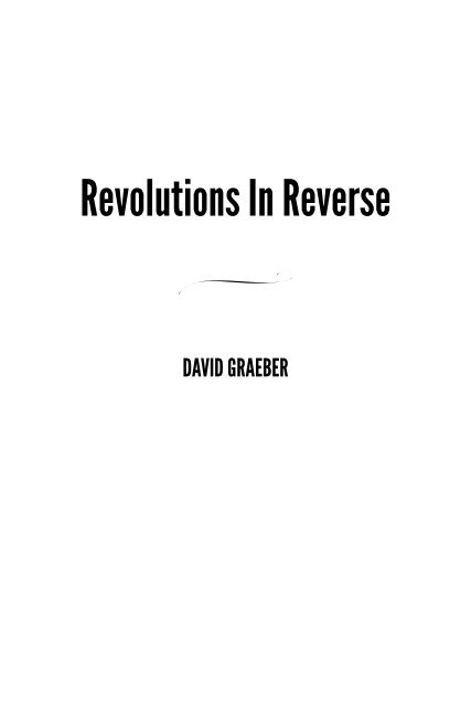 Revolutions in Reverse - Minor Compositions