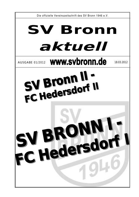 fc hedersdorf ii - SV Bronn