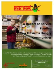 Report of Service 2013 - Roadrunner Food Bank