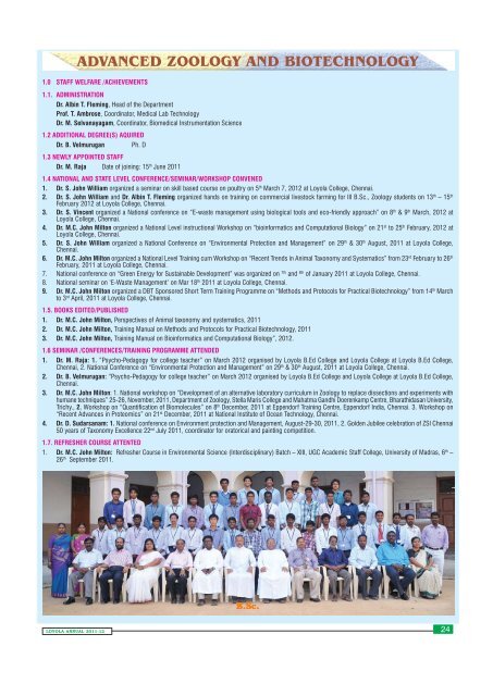 Meg Departments - Loyola College