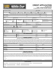 CREDIT APPLICATION - White Cap Construction Supply