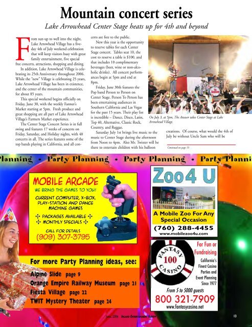 Inland Empire's Newest Stage - Inland Entertainment Review ...