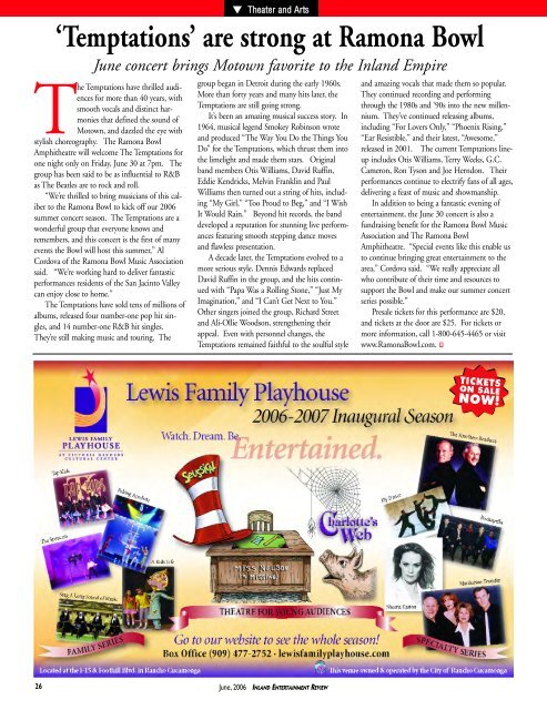 Inland Empire's Newest Stage - Inland Entertainment Review ...