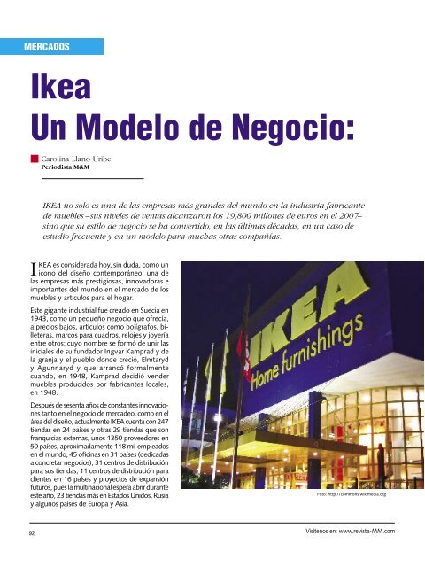 Ikea Un Modelo de Negocio: - Revista El Mueble y La Madera