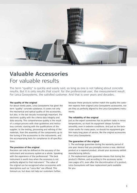 leica geosystems original Accessories Material matters