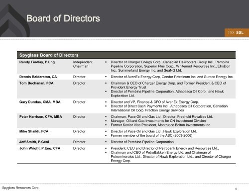 Spyglass Resources Corp. - PrecisionIR