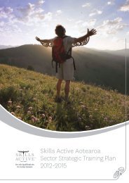 Skills Active Aotearoa Sector Strategic Training Plan 2012-2015