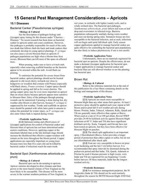 15 General Pest Management Considerations ... - UMass Extension
