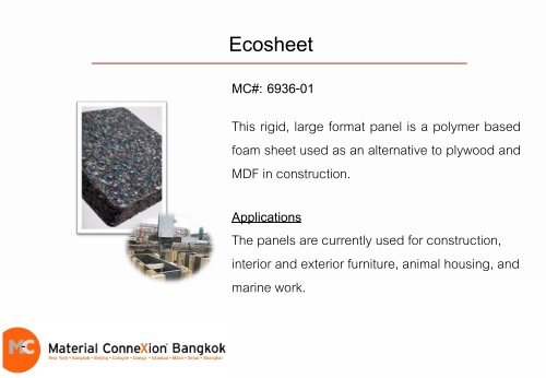 Materials Highlight in September - Material ConneXion ® Bangkok