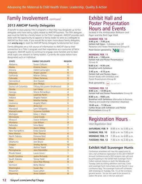 AMCHP Conference Program 1-31-13 - Association of Maternal and ...