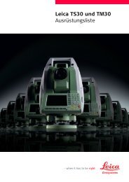 Leica TS30 und TM30 Ausrüstungsliste
